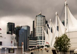 On bard ship in Vancouver harbor