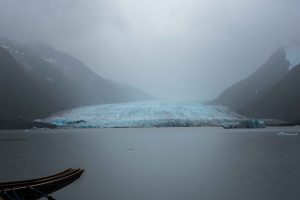 Spencer Glacier, in the rain