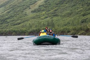 Running the rapids below the lake