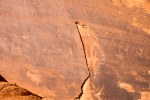 Petroglyphs; actual size of each is less than a foot tall