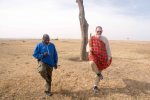 Sammy and I practicing to be Maasai